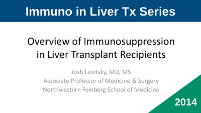 Optimizing Immunosuppression in Liver Transplant Patients Series